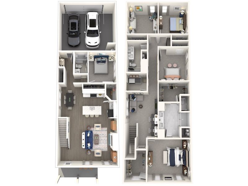 2D floor plan layout for the Lewiston by Meritage Homes in Hemingway - Cottage Series, Cumming, GA (Image 3). 2D floor plan layout for the Lewiston by Meritage Homes in Hemingway - Cottage Series, Cumming, GA (Image 3).