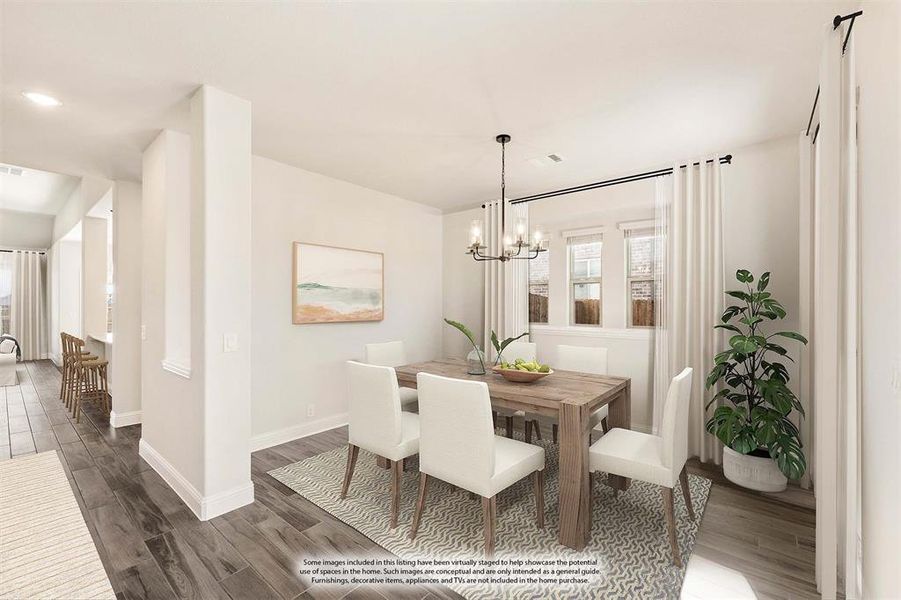 Furnished interior view inside a new home in The Oaks, Red Oak (Image 15).