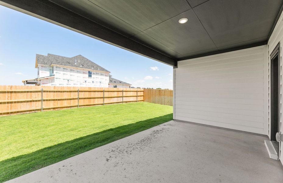 Exterior details and patio area of a home in Kuempel Farms, Pflugerville (Image 27).