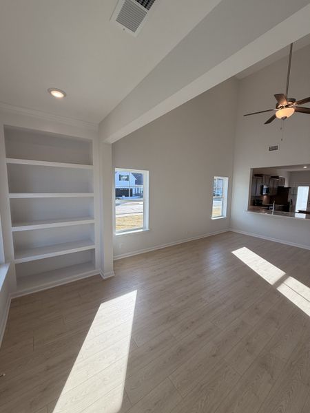 built in entryway shelves