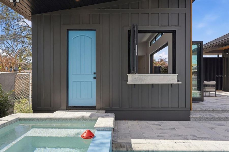 Exterior details and patio area of a home in , Tampa (Image 45).