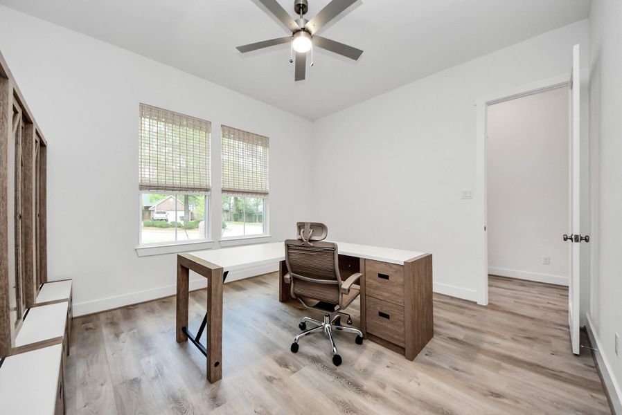 Dedicated home office perfect for remote work or study.