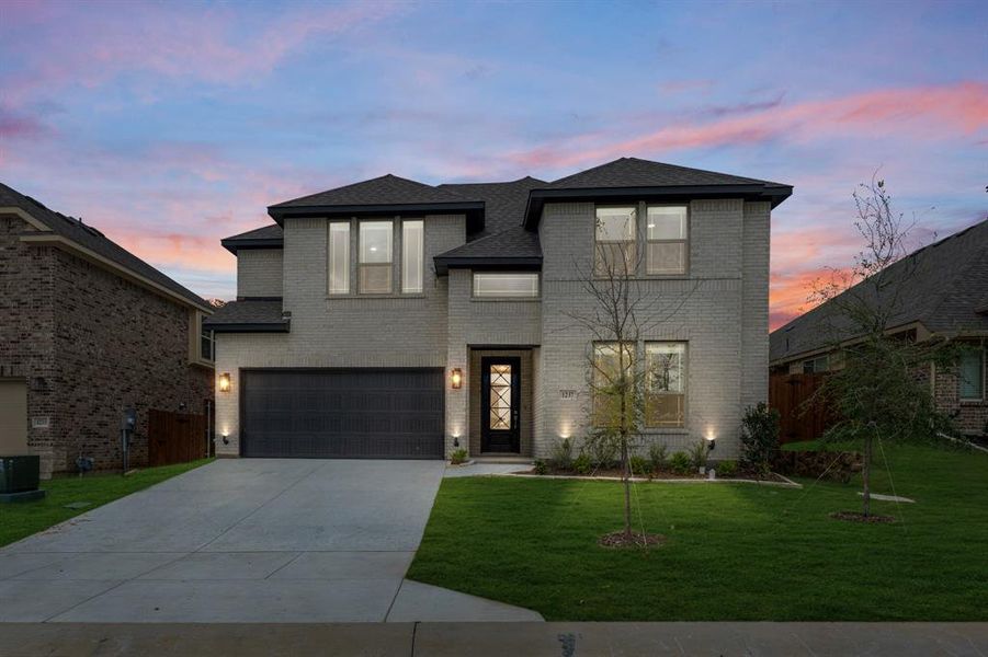 Front exterior of a new home in Star Ranch, Godley, TX, highlighting curb appeal (Image 19).