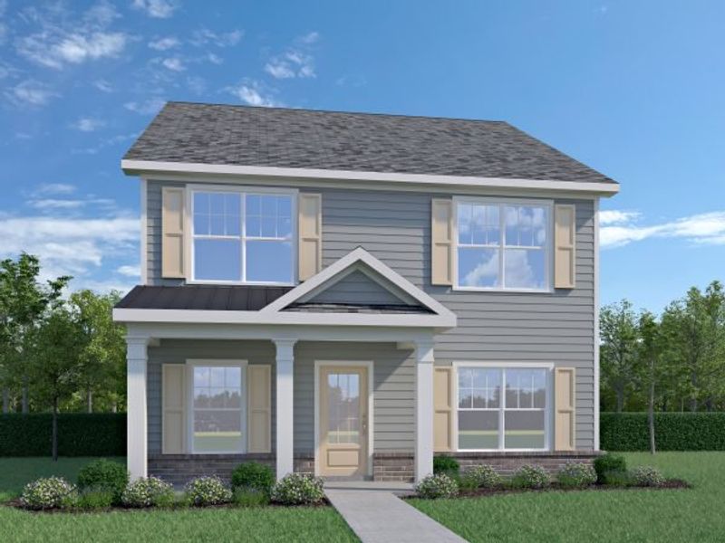 Representative exterior photo of a completed home built from the Brantley by Piedmont Residential in Magnolia Trace, Flowery Branch, GA (Image 6). Representative exterior photo of a completed home built from the Brantley by Piedmont Residential in Magnolia Trace, Flowery Branch, GA (Image 6).