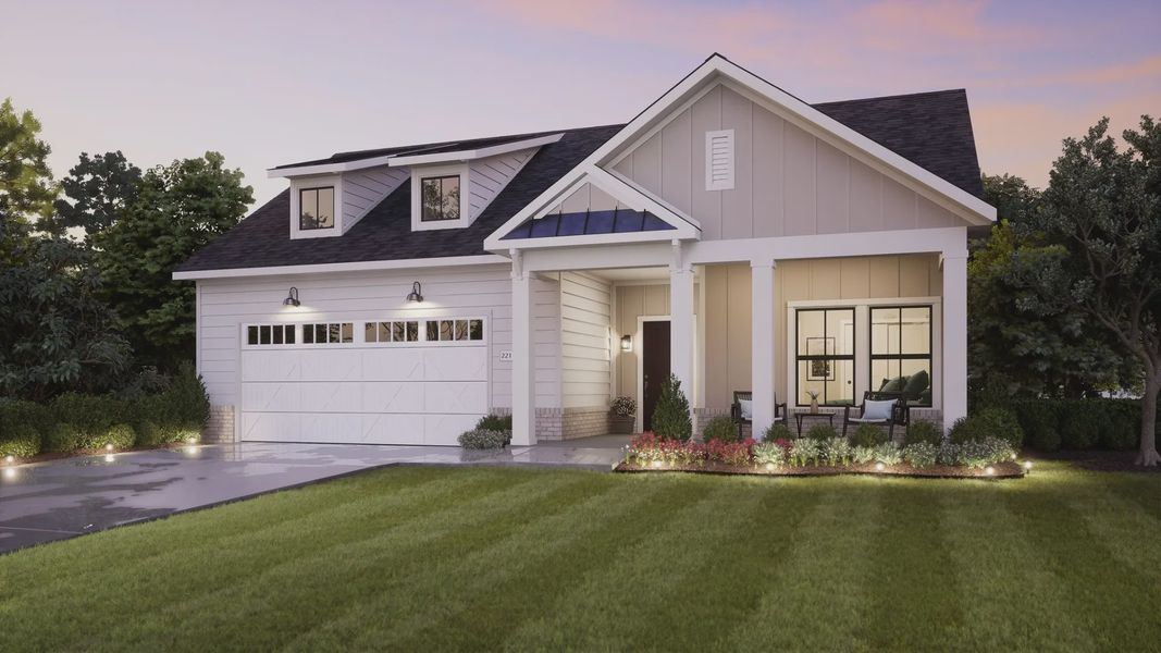 Representative exterior photo of a completed home built from the Promenade by Epcon Communities in The Courtyards by The Manor, Alpharetta, GA (Image 24).