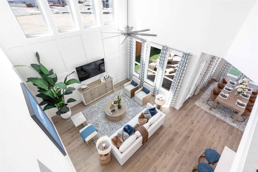 Virtually Staged - Family Room from 2nd Floor Virtually Staged - Family Room from 2nd Floor