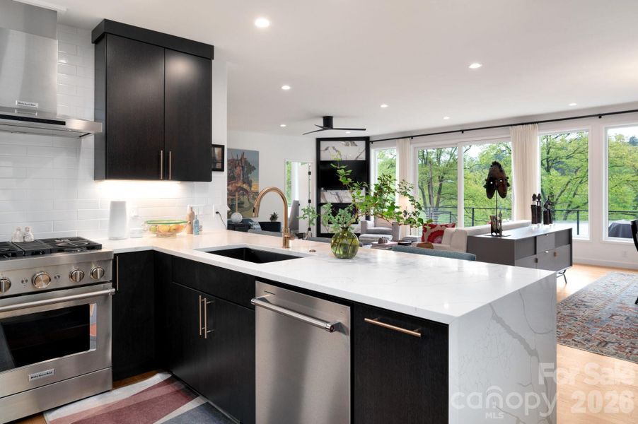 Furnished interior view inside a new home in , Asheville (Image 34).