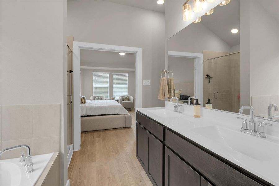 Furnished interior view inside a new home in Mustang Crossing, Alvin (Image 7).