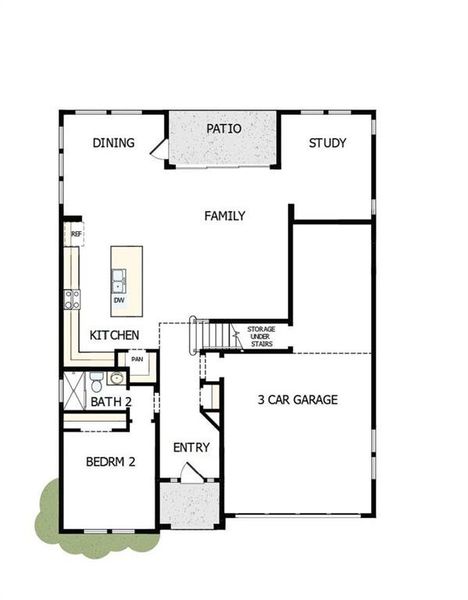 2D floor plan layout of this home in Settingdown Farms, Cumming, GA (Image 3).