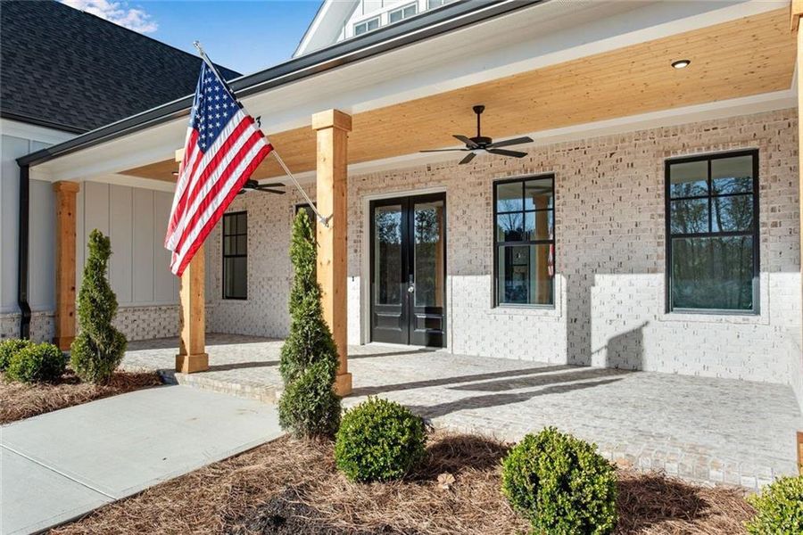 Exterior details and patio area of a home in , Hiram (Image 36).