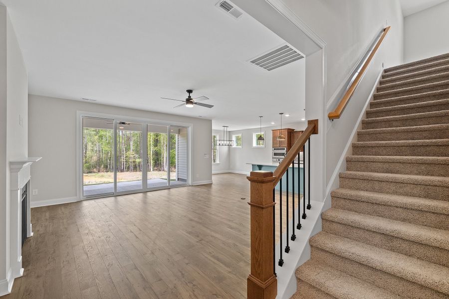 Representative unfurnished interior of a home built from the The Bradley by RobuckHomes in Baylee Ridge, Selma (Image 177). Representative unfurnished interior of a home built from the The Bradley by RobuckHomes in Baylee Ridge, Selma (Image 177).