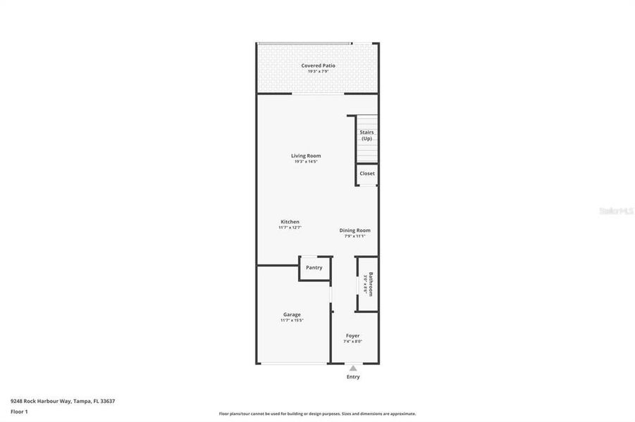 2D floor plan layout of this home in , Tampa, FL (Image 7). 2D floor plan layout of this home in , Tampa, FL (Image 7).