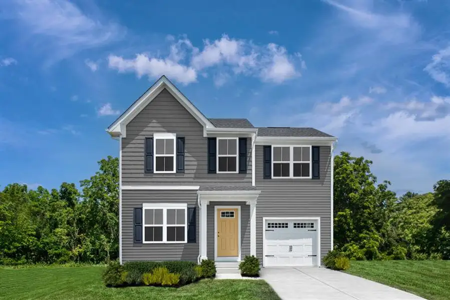 Front exterior of a new home in Riverside at Calhoun, Calhoun, GA, highlighting curb appeal (Image 1). Front exterior of a new home in Riverside at Calhoun, Calhoun, GA, highlighting curb appeal (Image 1).