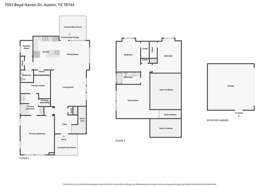 2D floor plan layout for the Denali by Pacesetter Homes in Easton Park, Austin, TX (Image 5).