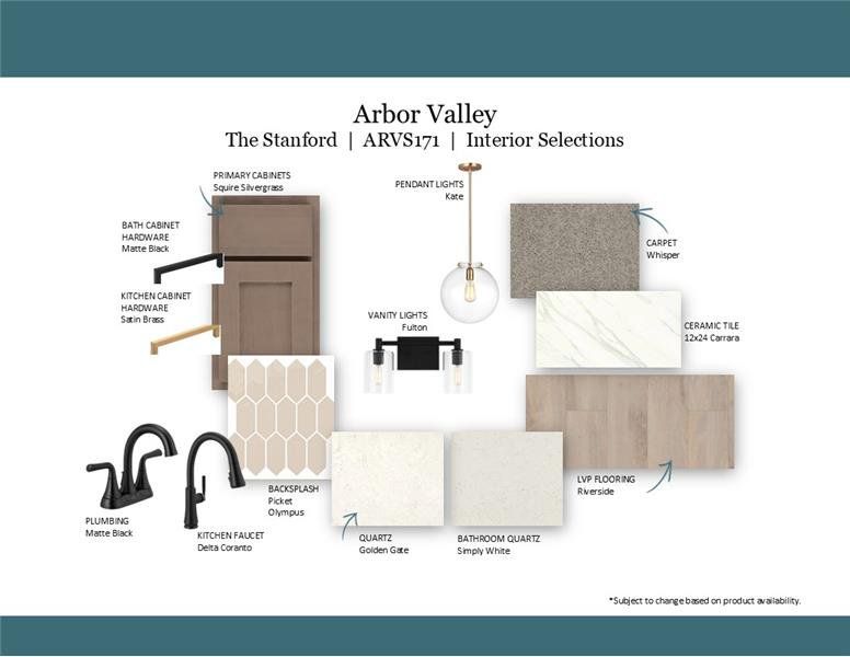 Sample of building materials used in homes in Arbor Valley, Spring Hill (Image 47). Sample of building materials used in homes in Arbor Valley, Spring Hill (Image 47).