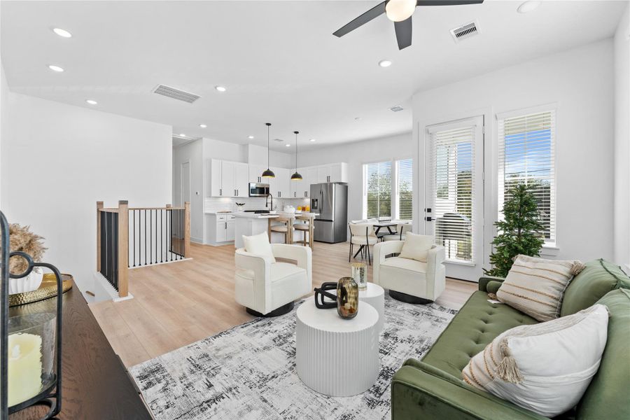 Furnished interior view inside a new home in Jensen Villas, Houston (Image 13).