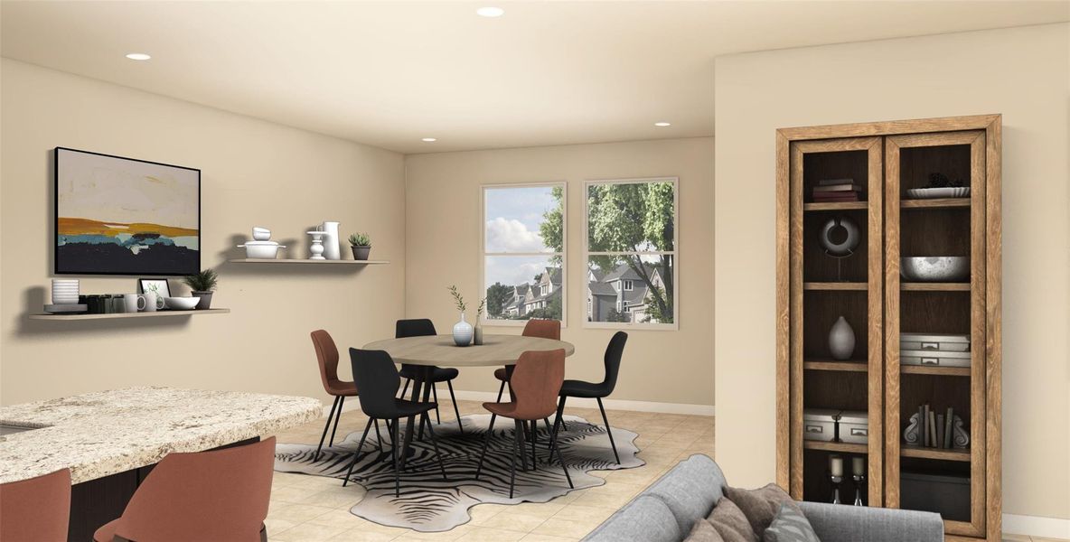 Furnished interior view inside a new home in Reserve at Mallard Lakes, Orange (Image 3).