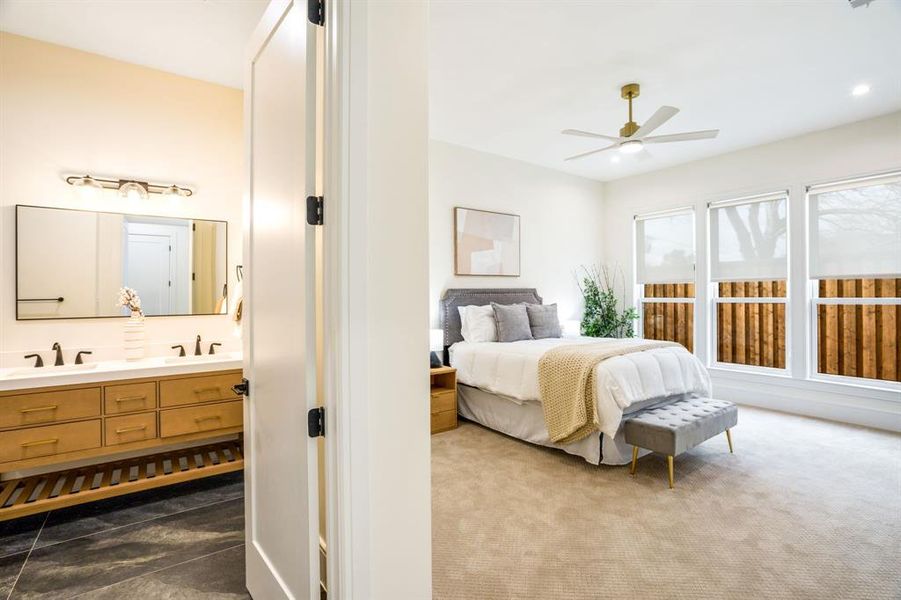 Furnished interior view inside a new home in , Dallas (Image 29).