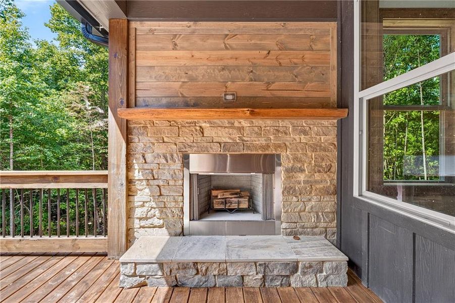 Exterior details and patio area of a home in , Ellijay (Image 33).