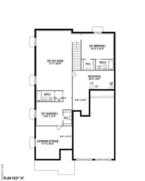Plan V431 BASE REC BED