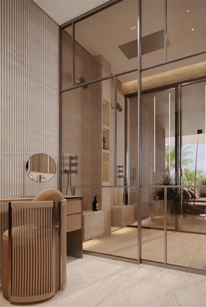 Furnished interior view inside a new home in , Miami Beach (Image 8).