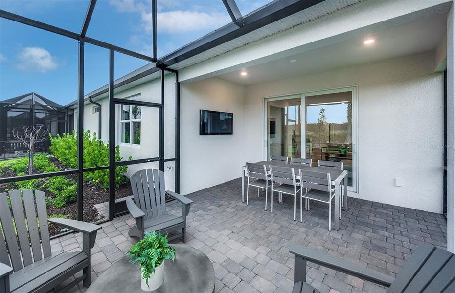 Exterior details and patio area of a home in BeachWalk by Manasota Key, Englewood (Image 20).