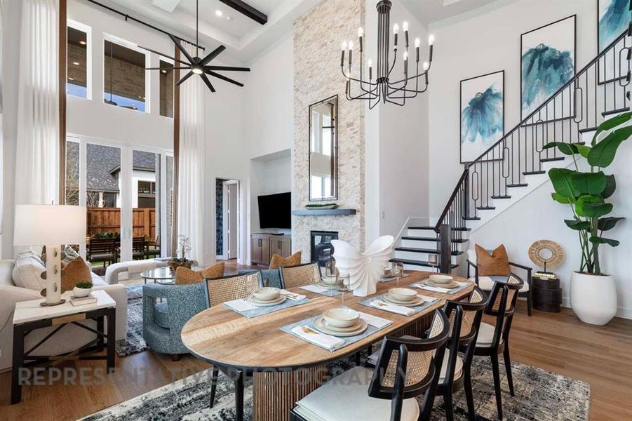 Furnished interior view inside a new home in Star Trail, Prosper (Image 26).