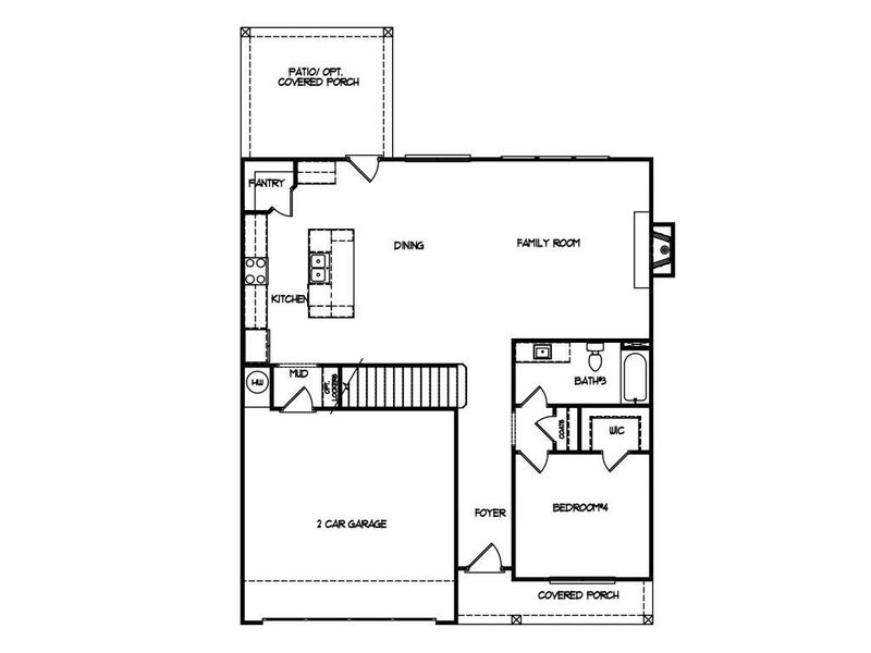 2D floor plan layout of this home in , Sugar Hill, GA (Image 2).