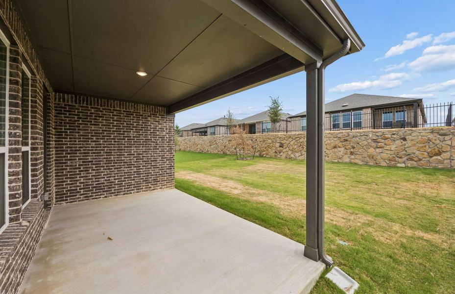 Exterior details and patio area of a home in Del Webb at Legacy Hills, Celina (Image 3). Exterior details and patio area of a home in Del Webb at Legacy Hills, Celina (Image 3).