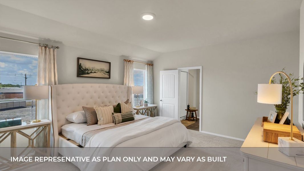 Furnished interior view inside a new home in Trails at Wildhorse, Austin (Image 26).