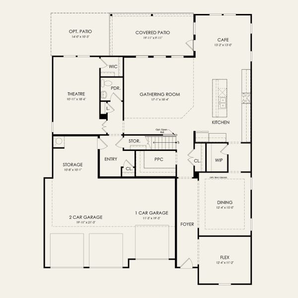 2D floor plan layout for the Wiltshire by John Wieland in Treymor, Mount Juliet, TN (Image 2). 2D floor plan layout for the Wiltshire by John Wieland in Treymor, Mount Juliet, TN (Image 2).
