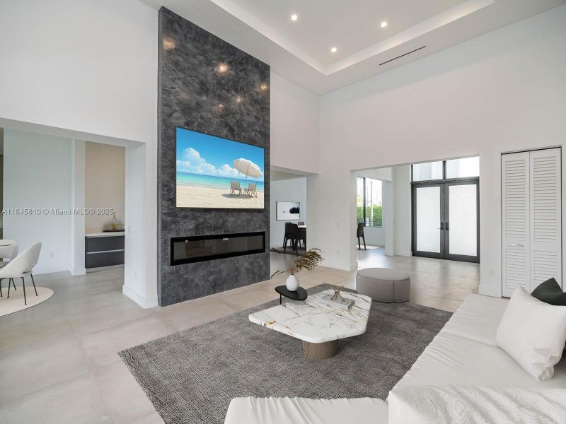 Furnished interior view inside a new home in , Miami (Image 16).