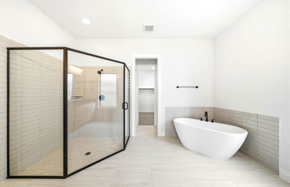 Furnished interior view inside a new home in Bridgeland 50', Cypress (Image 7).