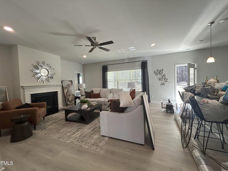 furnished living room