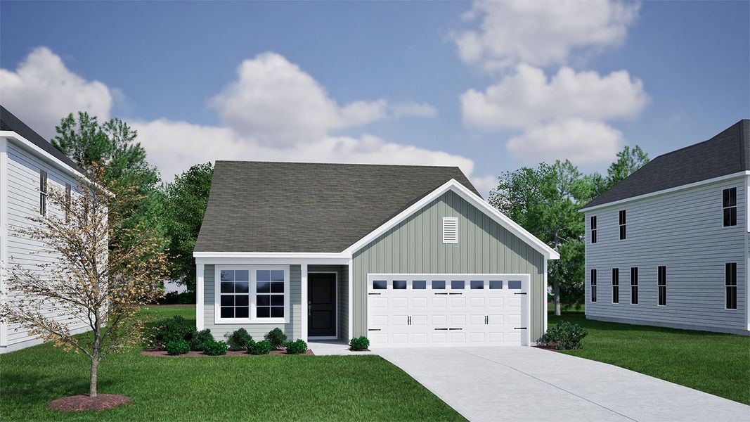 Representative exterior photo of a completed home built from the Ford - Genesis Value Collection by Mungo Homes in Rich Square, Ash, NC (Image 15).