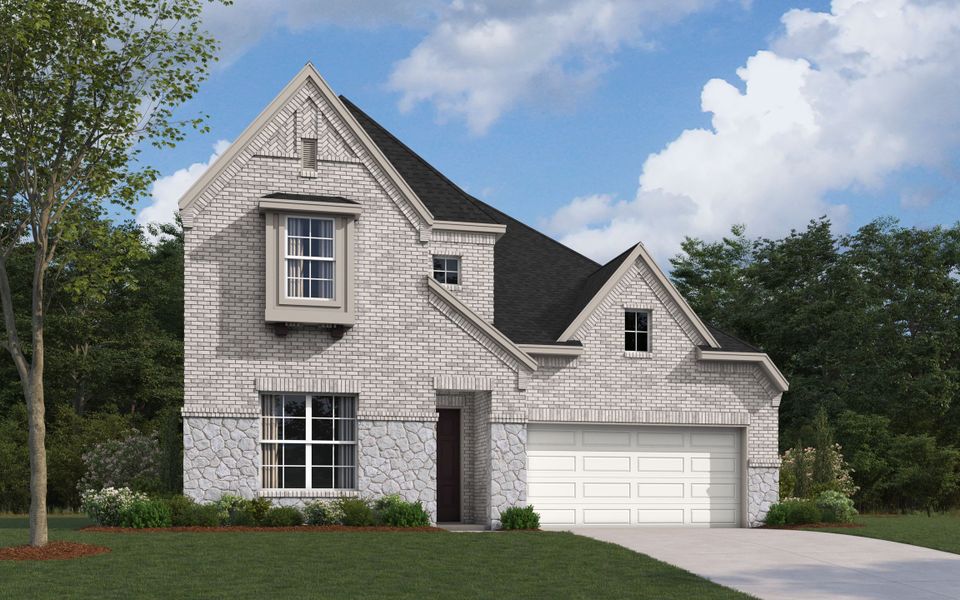 Representative exterior photo of a completed home built from the Childress II by William Ryan Homes in Wildflower Ranch, Fort Worth, TX (Image 4).