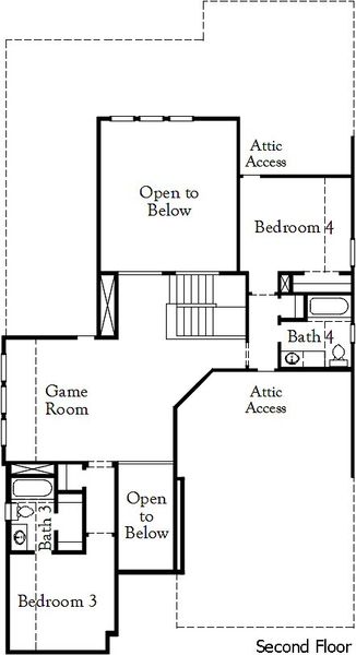 2D floor plan layout of this home in Hillside Village, Celina, TX (Image 5). 2D floor plan layout of this home in Hillside Village, Celina, TX (Image 5).