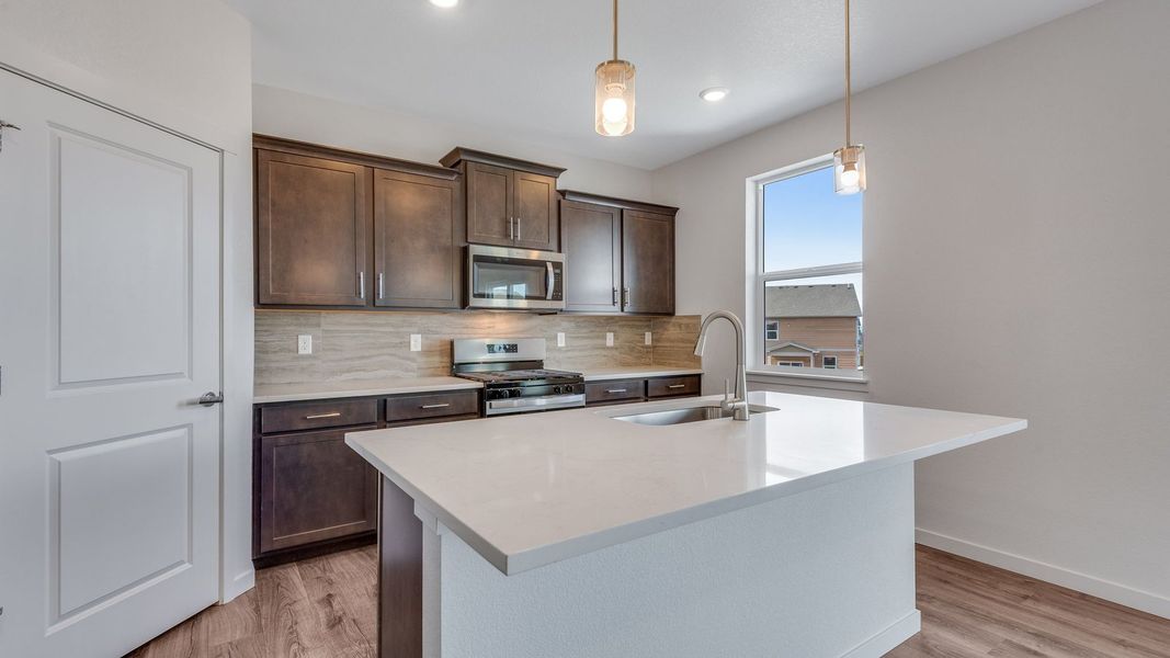 Furnished interior view inside a new home in Trails at Crowfoot, Parker (Image 7). Furnished interior view inside a new home in Trails at Crowfoot, Parker (Image 7).