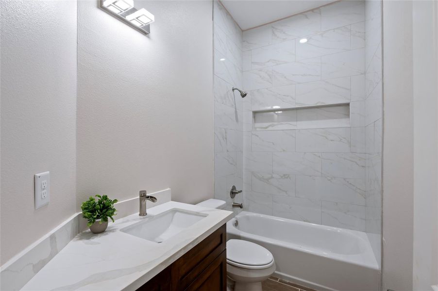 First floor full bathroom.