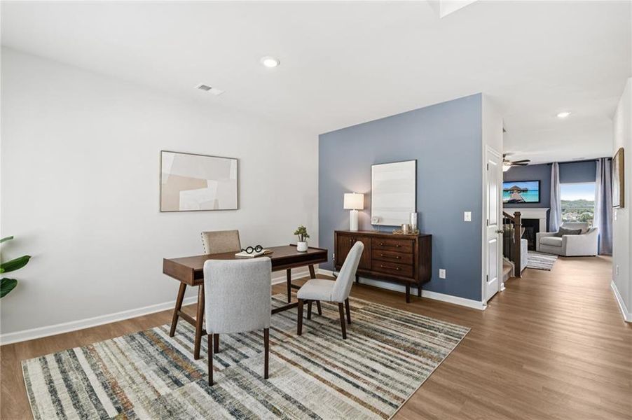 Furnished interior view inside a new home in The Hills at Cedar Creek, Winder (Image 9).