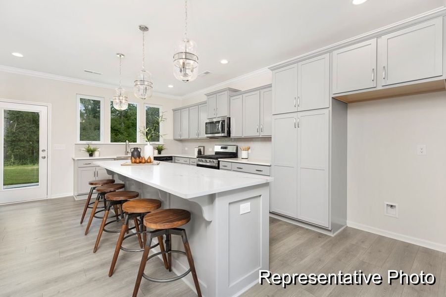 Furnished interior view inside a new home in Homecoming, Ravenel (Image 1).