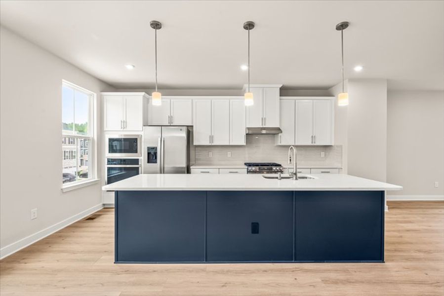 Furnished interior view inside a new home in Townes at The Station, Apex (Image 5).