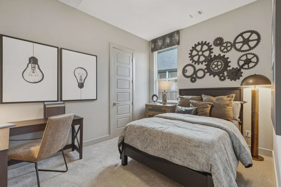 Representative furnished interior of a home built from the Sweetwater II by Chesmar Homes in Trinity Falls, McKinney (Image 11).