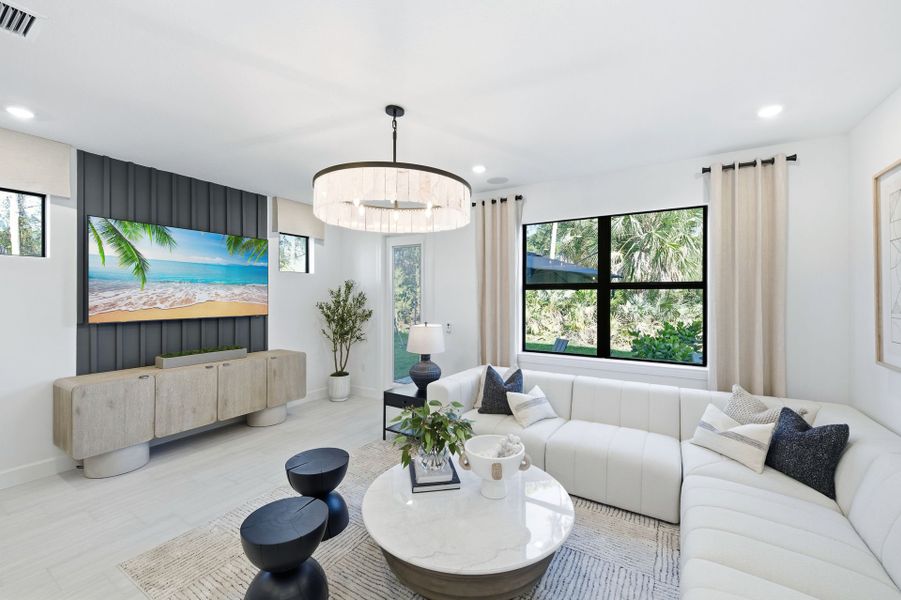 Representative furnished interior of a home built from the Nautical by Pulte Homes in Everton, Lantana (Image 12).