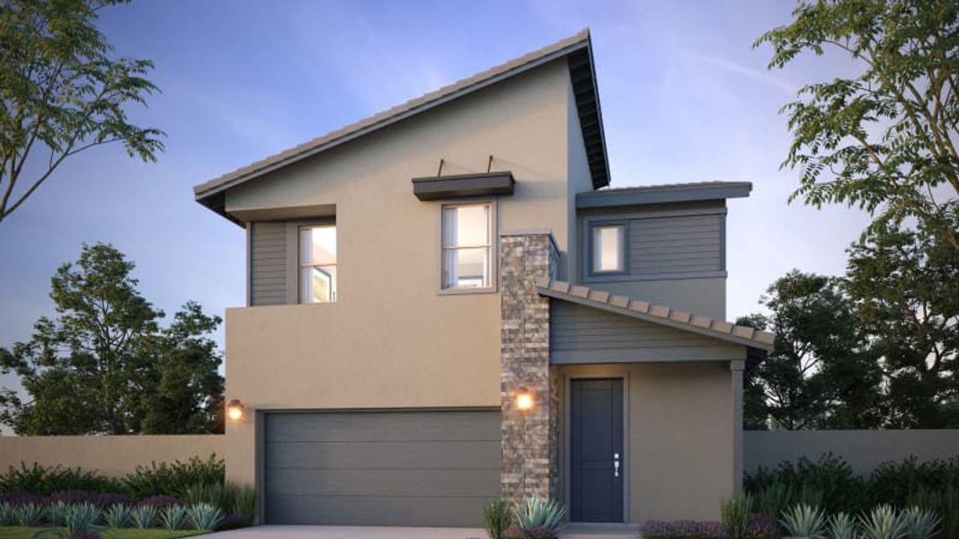 Front exterior of a home in the Marketside Tercera at Verrado community, located in Buckeye, AZ (Image 3). Front exterior of a home in the Marketside Tercera at Verrado community, located in Buckeye, AZ (Image 3).