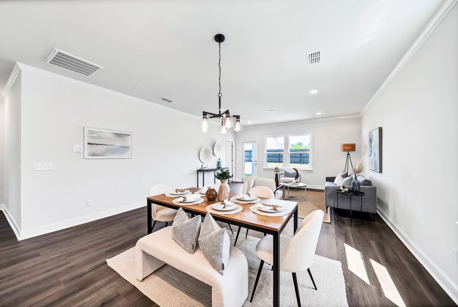Furnished interior view inside a new home in Monroe Preserve, Chapin (Image 11).