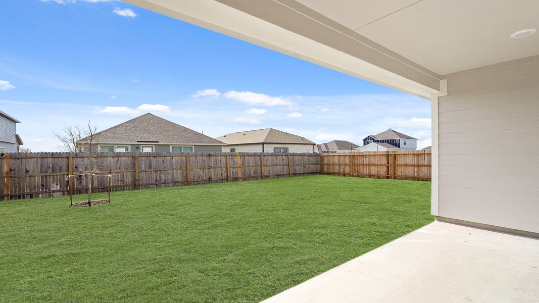 Exterior details and patio area of a home in Swenson Heights, Seguin (Image 2). Exterior details and patio area of a home in Swenson Heights, Seguin (Image 2).