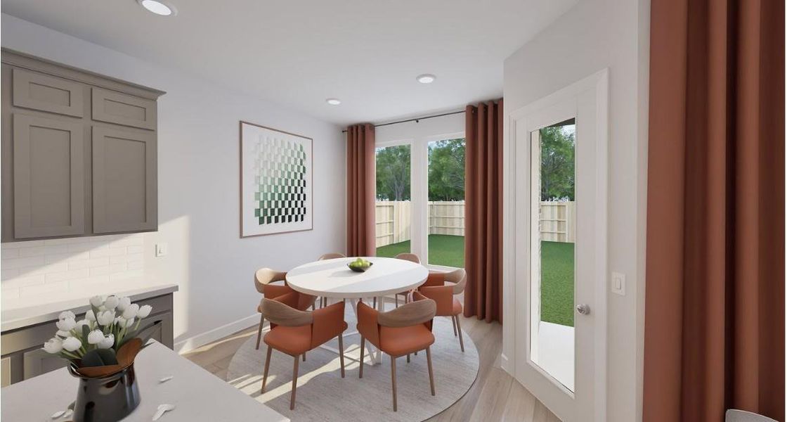 Pics are not of actual home.  They are a representative of a home of the same floor plan