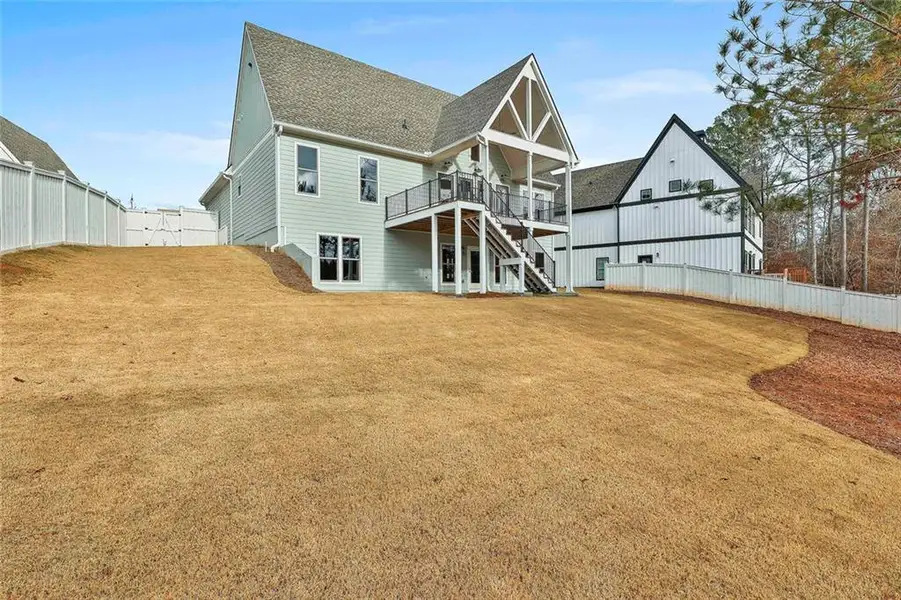 Exterior details and patio area of a home in Gardens at Arbor Springs, Newnan (Image 3).