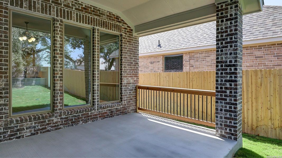 Exterior details and patio area of a home in Kallison Ranch, San Antonio (Image 3).